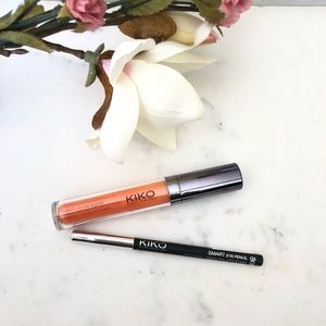 Kiko Extra Volume Lipgloss & Champagne eye pencil